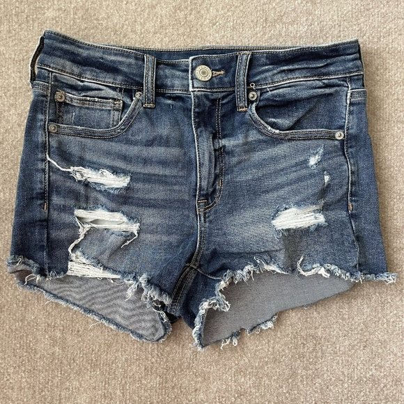 American Eagle Outfitters Pants - American Eagle Shorts Womens 6 Denim Jean Distressed Hi-Rise Shortie Cut Off